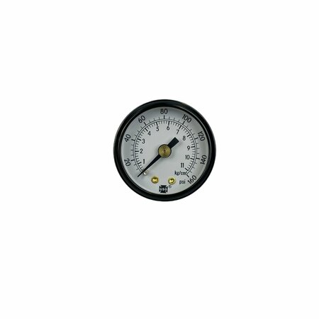 BEDFORD PRECISION PARTS Bedford Precision Gauge 1/8in NPT Rear Mount, 0-160 PSI - Replacement for Graco/Binks/Devilbiss 28-706